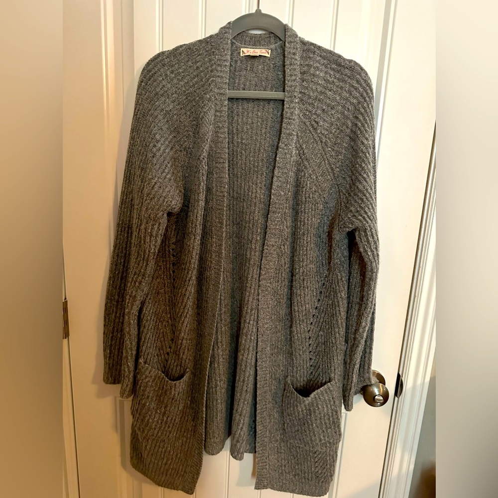 Gray Sweater Cardigan